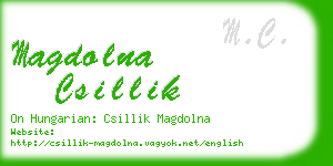 magdolna csillik business card